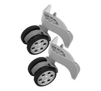 OKUMEYR 1 Paar Ersatz Gepäckrollen Grau Geräuschlose Nylonrollen mit Kugellager Mittelgroße Spinner Räder Kompatibel für Trolleys und Reisekoffer