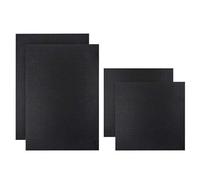 OKUMEYR 4 Stück Zählstoff 11ct Schwarz 30x45cm Baumwoll Kreuzstichstoff für Selbstgemachte Stickerei Handarbeit