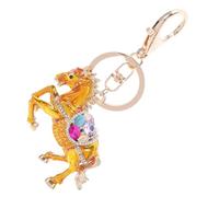 OKUMEYR Rhinestone Pferd Schlüsselanhänger aus Legierung mit Kratzfester Oberfläche Symbolisches Feng Shui Design Vielseitiger Taschenanhänger für Schlüssel Rucksack und Handtasche