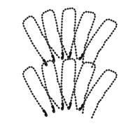 OKUMEYR Robuste Eisenkette 2,4mm X 15cm 50 Stück Schwarze Kugelkette mit Perlenverbinder für Dekoration und Geschenke