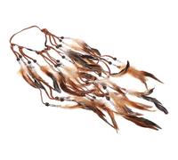 OKUMEYR Stirnband Haarband Damen Boho Leichtes Bequemes mit Holzperlen für Party und andere Anlässe Festival Kopfschmuck Gelb