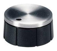 OKW A1624260 A1624260 Drehknopf Aluminium, Schwarz (Ø x H) 24 mm x 12.4 mm 1 St.