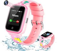 OKYUK 4G Kinder-Smartwatch mit GPS-Tracker, Smartwatch mit Dual-Kamera für Kinder, 2-Wege-Sprach- und Videoanruf, SOS-Benachrichtigung, sichere Smartwatch für Schüler, 3-12 Jahre Geburtstag