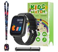 OKYUK 4G Kinder smartwatch, smartwatch Kinder mit GPS und Telefon,Armbanduhr Kinder Junge mädchen,mit Video Phone Call, Nachrichten, Schulmodus, SOS-Funktion, Kamera und Schrittzähler (Schwarz)