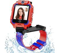 OKYUK 4G Kinder-Smartwatch, Smartwatch-Telefon mit 360° drehbar, GPS-Tracker, Anruf-SOS-Kamera WiFi, 3-12 Jahre alte Jungen-Mädchen-Geburtstagsgeschenk