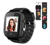 Smartwatch für Kinder 4G Kids Smartwatch Phone IP67 Smartwatch Kinder mit GPS und Telefon Tracker Kinder Uhr kann als Geschenk verwendet Werden geeignet für Kinder im Alter von 3-12 Jahren (Schwarz)