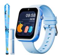 OKYUK T45 Smartwatch Kinder, 4G Kinder smartwatch, GPS Tracker Kinder,Armbanduhr Kinder Junge,kinderuhr mit Video Phone Call, Nachrichten, Schulmodus, SOS-Funktion, Kamera und Schrittzähler (Blau)