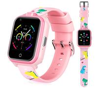 OKYUK 4G Smartwatch für Kinder mit SIM-Karte, GPS-Tracker, mehrere Desktop-Stile zur Auswahl, Zwei-Wege-Anrufe, SOS, WLAN, wasserdichter Touchscreen für 4-12 Jungen und Mädchen (T13 Rosa)