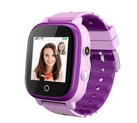 OKYUK 4G Smartwatch für Kinder mit SIM-Karte, GPS-Tracker, mehrere Desktop-Stile zur Auswahl, Zwei-Wege-Anrufe, SOS, WLAN, wasserdichter Touchscreen für 4-12 Jungen und Mädchen (T5 Lila)