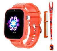 OKYUK 4G Smartwatch Kinder mit Telefon und GPS, Multifunktional Kinderuhr mit Videoanruf, Sportmodi, Wecker, Integrierter App Store, Kinder Smartwatch für Jungen und Mädchen (Orange)