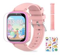 OKYUK Kinder Smartwatch mit Anruffunktion, Smartwatch Kinder mit 31 Puzzlespielen und 15 Hörbüchern, Multifunktionale Smartwatch für Kinder (Rosa)