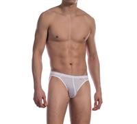 OLAF BENZ Brazilbrief mit Gummibund und Logo-Aufnäher weiß M