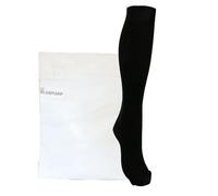 Olanmarp Wäschenetz + Ofa 365 Stützstrümpfe (Paar) - Medizinische Kniestrümpfe für Damen & Herren - Thrombosestrümpfe für Reisen & Schwangerschaft Farbe Schwarz (Schuhgrösse 39-41, Mit Aloe Vera)