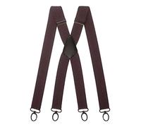 Olata X-Hosenträger, Karabinerhaken, 40 mm, Dunkelgrau (Schwarze Clips)