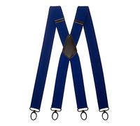 Olata X-Hosenträger, Karabinerhaken, 40 mm, Königsblau (Schwarze Clips)