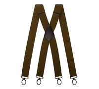 Olata X-Hosenträger, Karabinerhaken, 40 mm, Olivgrün (Schwarze Clips)