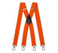 Olata X-Hosenträger, Karabinerhaken, 40 mm, Orange (Silberclips)
