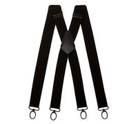 Olata X-Hosenträger, Karabinerhaken, 40 mm, Schwarz (Schwarze Clips)