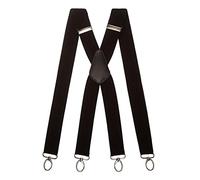 Olata X-Hosenträger, Karabinerhaken, 40 mm, Schwarz (Silberclips)