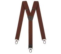 Olata Y Hosenträger mit Karabinerhaken - Frauen- und Herren Hosenträger - 4 cm. Braun