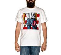 Old Glory Bruce Springsteen Born in The USA Herren T-Shirt, Weiß, Mittel