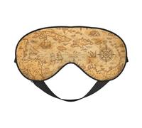 Old Vintage Map of Sea Schlafmaske, Augenmasken zum Schlafen, doppelseitig, Schlafmasken für Damen und Herren, Verdunkelungs-Augenabdeckungen zum Schlafen, Reisen