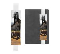 Old Wooden Barn With Rusted Tractor Elastic Band Pen Holder Detachable Pu Leather Pen Sleeve Pouch Journal Pencil Holder Pencil Case Office Supplies Gift For Hardcover Journals Notebooks Planners