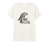 Old World Turmfalke Vogel mit Beute-Aufdruck Premium T-Shirt