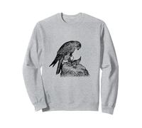 Old World Turmfalke Vogel mit Beute-Aufdruck Sweatshirt