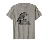 Old World Turmfalke Vogel mit Beute-Aufdruck T-Shirt
