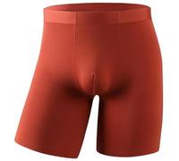 OLEETS Boxershorts Für Herren - Bequeme Shorts Für Herren, Sport, Sexy, Elastische Höschen, Eisseide, Nahtlos, Hohe Taille, 3-Teilig/Set, Lässige Mode, Rot, 6XL