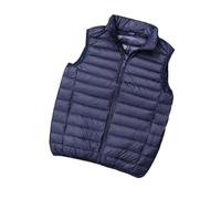 OLEETS Daunenweste Für Herren -Herbst Winter Männer Mantel Leichte Ärmellose Jacke Dünne Weste Plus Größe Mode Lässig Warme wasserdichte Arbeitskleidung,Blau,S