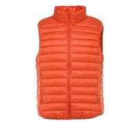 OLEETS Daunenweste Für Herren -Wintermantel Für Herren, Leicht, Ärmellos, Weste, Dünn, Warm, Oberbekleidung, Lässig, Stehkragen, Winddicht, Kleidung, Orange, XXL