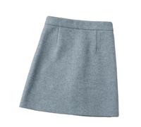 OLEETS Strickrock Für Damen - Damen Winter Herbst Strick Miniröcke A-Linie Koreanischer Stil Vintage Klassisch Einfach Schlank Warm Streetwear Für Party Abschlussball,Blau,L