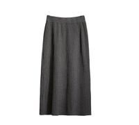 OLEETS Strickrock Für Damen - Einfache Feste Farbe Schlank Stricken Rock Frauen Herbst Winter Elastische Hohe Taille Lange Elegante Vintage Warme Streetwear Für Arbeit Büro