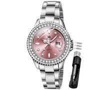 OLEVS Damenuhr Diamant Analoge Armbanduhr mit Kleines Rosa Gesicht Silber Edelstahlband wasserdichte Frauen Uhr Sale Geschenk Marken