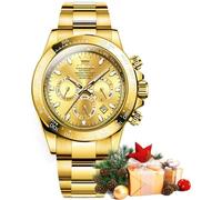 OLEVS Herrenuhren Automatik Schwarz Goldene Mechanische Luxus Kleid Armbanduhr mit Tag Datum Wasserdicht Uhr