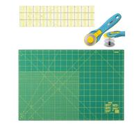 OLFA SUPER Patchwork Set mit 60x90cm Schneidematte für Quilten, Patchwork Stoffe Basteln