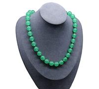 OLGER Chakra Halskette Mit Echten Steinen - Runde Perlenkette Grüne Jade Reiki Balance Heilkristall Edelstein Freundschaft Boho Yoga Schmuck Für Frauen Mädchen Muttertagsgeschenk