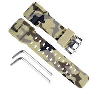 OliBoPo Ersatz-Uhrenarmband aus natürlichem Harz für Casio G-Shock Master of G Mudmaster Twin Sensor Sportuhr GG-1000/GWG-100/GSG-100 (Camouflage Brown)