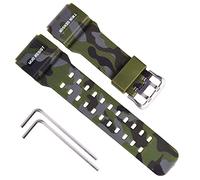 OliBoPo Ersatz-Uhrenarmband aus natürlichem Harz für Casio G-Shock Master of G Mudmaster Twin Sensor Sportuhr GG-1000/GWG-100/GSG-100 (Camouflage Armeegrün)