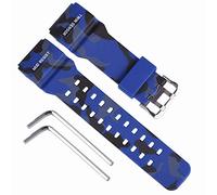 OliBoPo Ersatz-Uhrenarmband aus natürlichem Harz für Casio Herren G-Shock Master of G Mudmaster Twin Sensor Sportuhr GG-1000/GWG-100/GSG-100 (Camouflage Blue)
