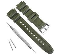 OliBoPo Waterproof Natural Resin Replacement Watch Band for Casio AQ- S800W SGW-300H MRW-200H AE-1200 W-800H W-735H (Army Green)