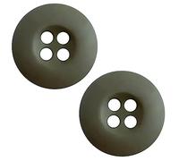 Olive Drab Knöpfe zum Nähen, 4 Löcher, 1,9 cm, Militärknöpfe, 30 l, Kunststoff, grün, poliert, mattes Finish, 19 mm, ideal für Jacken, Uniformen, Arbeitskleidung, Schuloutfits, Schürzen, Hosen