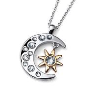 Oliver Weber Collection - rhodinierte Halskette Damen Luna • Premium Schmuck Kollektion, Anhänger mit Precision Cut Crystals • Ideale Geschenkidee für Damen