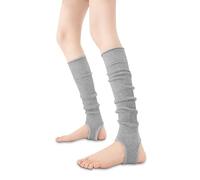 Olligey Ballett Stulpen Damen Leg Warmers Beinstulpen Grau, weich & atmungsaktiv, modisch retro, lange Strümpfe für Ballett,Yoga,Alltag, Sport, Fitness und Tanz, Damen & Mädchen