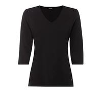 Olsen V-Shirt im Uni-Look, Black SIZE,38|40|42|46