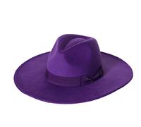 OLSKFUH Winter Fedora Hut Top 9,5 cm Breite Krempe Fedora Mann Frau Jazz Hut Gelb Panama Hut,25-56-58cm