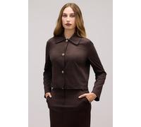 Oltre Boxy Suede Effect Jacket Brown Größe: 40 | Cropped-Jacken Outlet | Damen | Braun