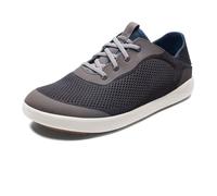 OLUKAI Moku Pae Men's Boat Shoes, No Tie Laces & Stretch Construction, Lightweight & Breathable Mesh, Comfort Fit & Wet Grip Rubber Soles, Pavement/Vintage Blue, 12